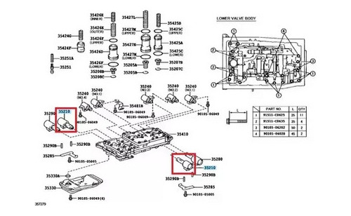 Pte77 Solenoide Control De Cambio A/t Toyota A750 Fj Cruiser Foto 4