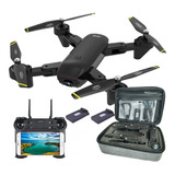 Drone Plegable Con Doble Cámara Wifi 1080p Full Hd Dm107s