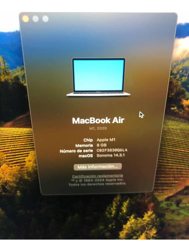 Apple Macbook Air 13 2020 Chip M1
