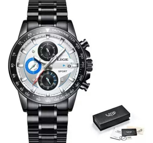 Reloj Lige Cronografo 9835 Deportivo Acero Inoxidable 