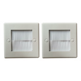 R02pcs Flush  Wall Plate  Single 1 Gang Wall Outlet Cable En