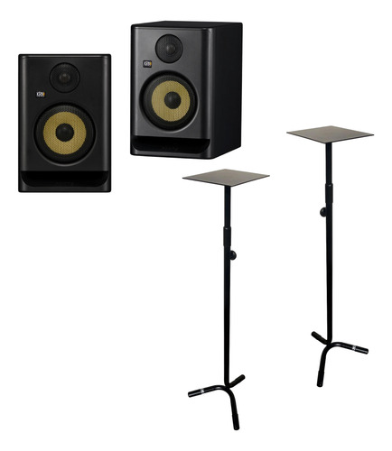 Par Monitores Estudio Krk Rp5 Últ.g + 2 Soportes - Plus