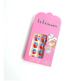 6x - Uñas Postizas Infantil Press On Diseños Colores - 12pcs