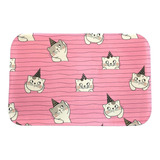 Tapete De Quarto Estampado Infantil Gatinhos Rosa 60 X 40cm