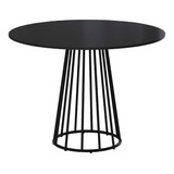  Mesa De Jantar Sala Cozinha Tampo 90cm  Cone Aço Nivelador