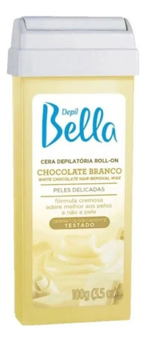 Cera Depilatória Chocolate Branco Roll-on Depil Bella 100g