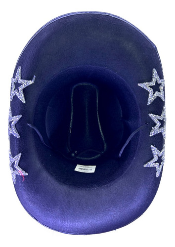 Gorro Sombrero Cowboy Vaquera Texas 6 Estrellas Glitter 