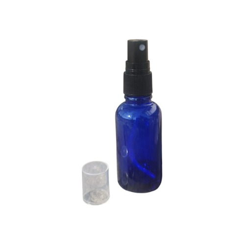 Frascos Spray Vidrio Azul 30 Ml- 25 Unid Tapa Negra