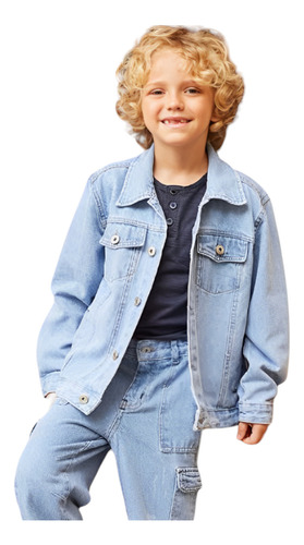 Jaqueta Jeans Clara Infantil Menino - Premium 