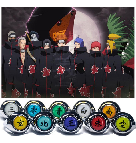 Anillo De Cosplay Anime Akatsuki Itachi Pain Orojimaru