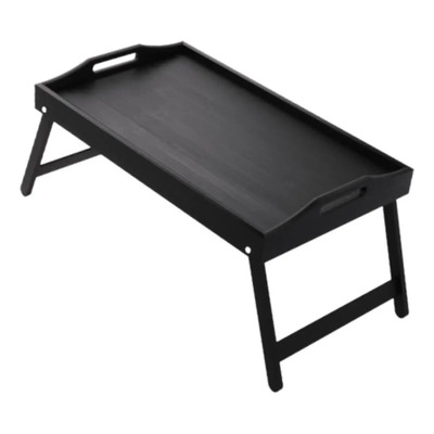 Bandeja De Madera For Cama, Mesa For Comer Con Asas, Plato