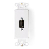 Insercion De Decora Leviton 41647w Hdmi Wallplate Color Bla