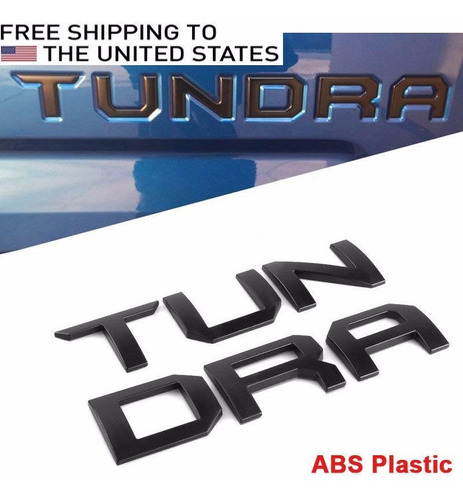Emblema Letras Negras Plasticas Compuerta Toyota Tundra Foto 2