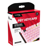 Teclado Pbt Keycaps Hyperx Inglés 104 Teclas Color Rosa