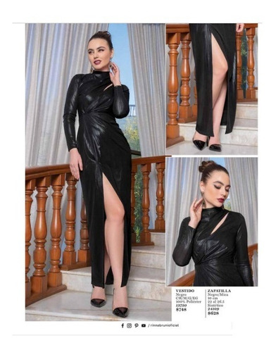 Maxidress Rinna Bruni 13750 Negro .outlet/saldos Mchn