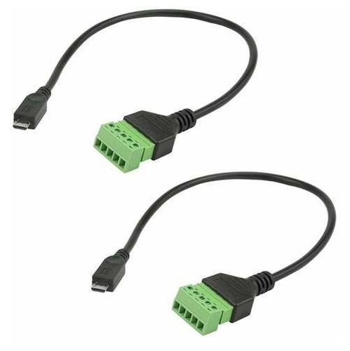 Wmycongcong - Bloque De Terminales De Rosca Micro Usb (2 Uni