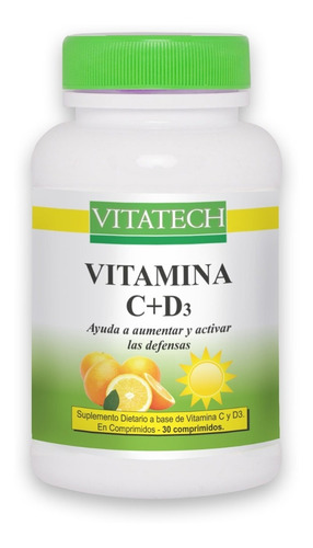 Vitamina C + D3 X 30 Comprimidos Vitatech