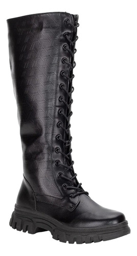 Bota Coturno Mooncity 72165 Tratorado Cano Longo Feminina