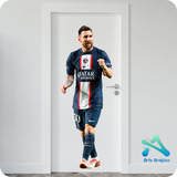 Vinilo Pared Puerta Gigantografía Messi Psg