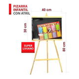 Pizarra Infantil Con Atril Madera Pizarrón Publicidad Arte