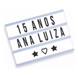 Luminária Light Box Led Cinema A4 + 96 Letras Números Ícones