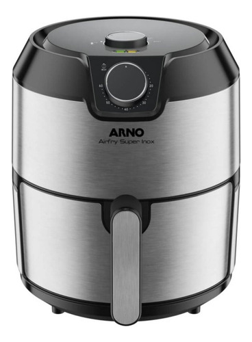 Fritadeira Sem Óleo Arno Airfry Super Inox Com 4,2l De Capacidade E Cesto Removível Ifry