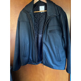 Campera De Cuero Negra Doble Cierre Impecable Poco Uso 