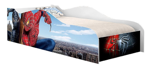 Cama Infantil Carrinho Homem Aranha-5 C/ Colchão Ortobom