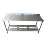 Mesa Aço Inox Nortinox 120cm X 70cm X 90cm Com Espelho