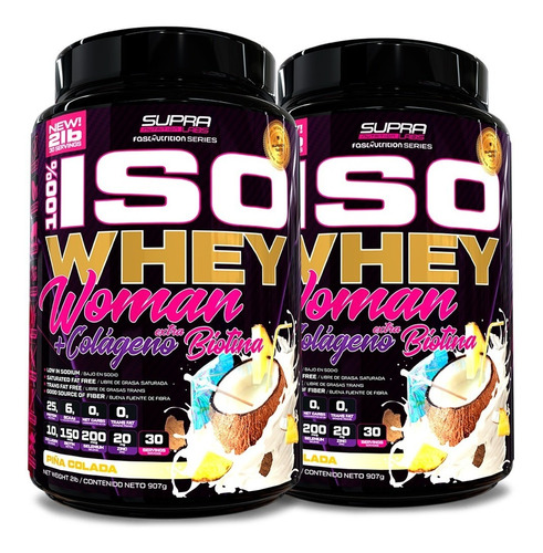 Pack 2 Iso Whey Woman 2lbs  - Envío Gratis