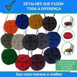 Assento Almofada Futton Liso Redondo Cheio 40cm Sala Jantar Cor Verde-limão