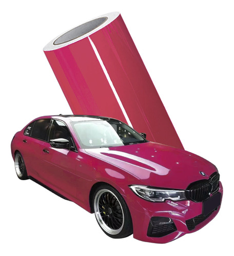 Vinil Wrap Rosa Purpura Glossy Luxury Pet Hd Autoelit 1x1.5m