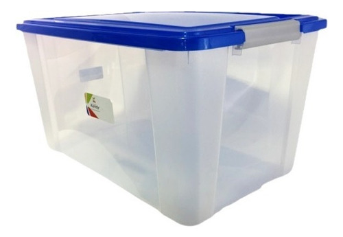 Caja Escolar Organizadora Grande 68lts Transparente Con Tapa