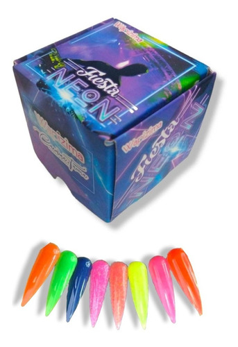 Colección De Acrílicos Fiesta Neon 8pzs Wapizima 