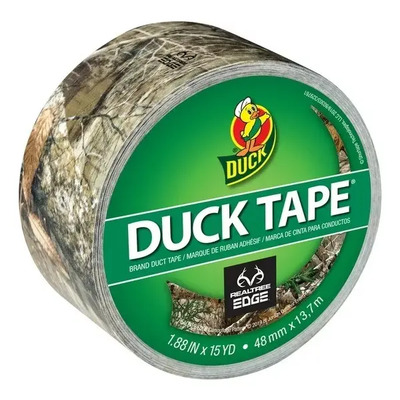 Cinta Adhesiva Camuflada Outdoor Duck Tape 13.7m X 48mm Para Caza Y Camping Camo Realtree Edge