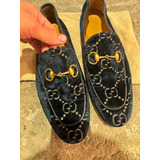 Gucci Zapatos Azules Terciopelo