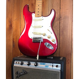 Guitarra Stratocaster Fender Japón St-54 Candy Apple Funda