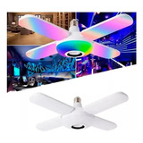 Bombillo Led Rgb 4 Aspas Parlante Bluetooth Musica Luces