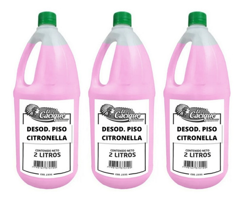 Desodorante Piso Citronella X2lts Cacique,packx3u(cod. 3845)