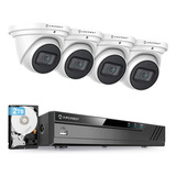 Amcrest Sistema De Cámara De Seguridad 4k Poe Con 4k 8ch Poe