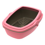 Bandeja Banheiro Sanitário Gatos Furba Grande Plastpet Cores Cor Rosa