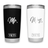 Yeti 20 Oz Personalizado Para Boda Novios Incluye Popotes