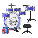 Emaas Kids Jazz Drum Set For Kids - 5 Drums, 2 Drumsticks, K