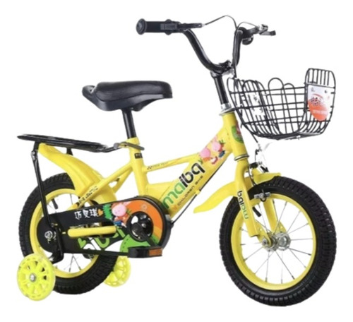 Bicicleta Infantil De 18 Pulgadas Con Ruedas Auxiliares