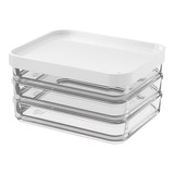 Pote Clear Trio Modular 840ml 13,1x16,7x8,5cm Branco Brinox