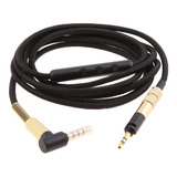 Cabo Nylon Com Microfone Para Audio Technica Ath-m70x M60x 