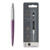 Boligafo Parker Jotter Violet + Repuesto De Gel Negro