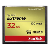 Tarjeta Compact Flash Sandisk Xtrempro 32gb, Vpg-20, 120mb/s