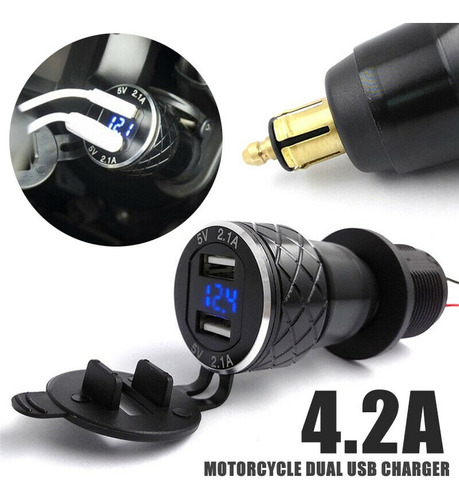 5v Dins A Doble Usb Cargador De Motocicleta Para R1200gs Tri