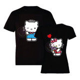 Playera Hello  Para Novios Kitty Parejas Dúo